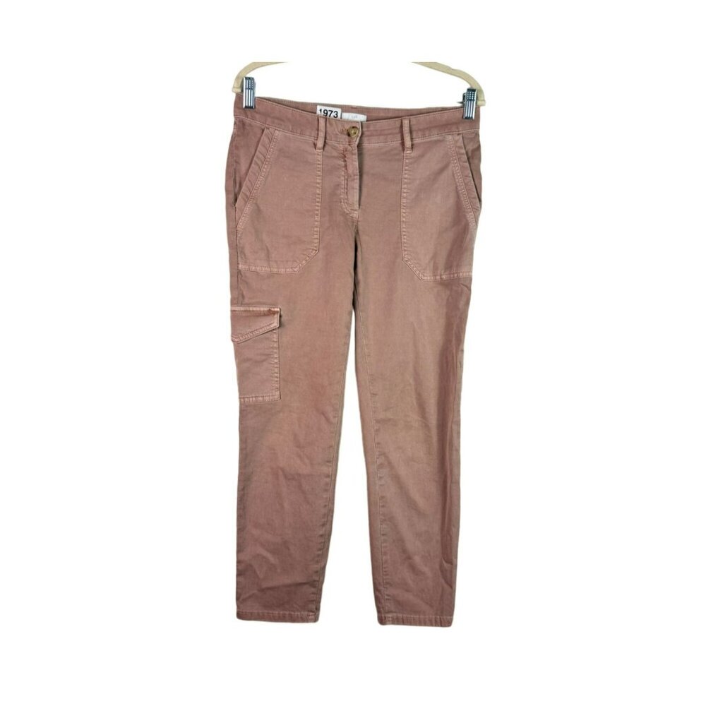 🟣🟣🟣 J. Jill Womens Straight Leg Cargo Jeans Mauve Pink Size 8